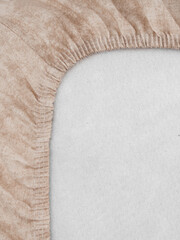 bed sheet with elastic band made of cotton, draped fabric, knitwear