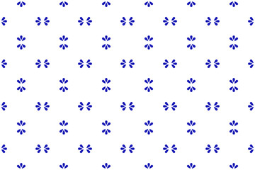 Mexican talavera ceramic tile seamless pattern with blue splash. Traditional style from Puebla.