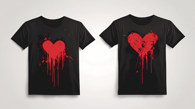 Valentine day t-shirt design template for love declaration. Worn Pictographs. Illustration