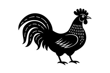 rooster isolated on white