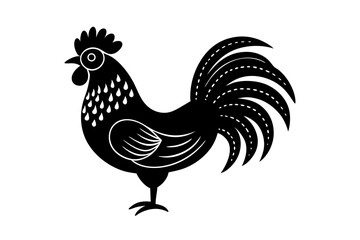 rooster isolated on white