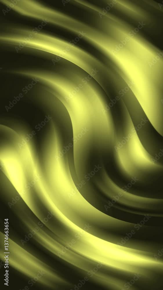 Poster flowing waves of abstract green background creating a dynamic visual experience
