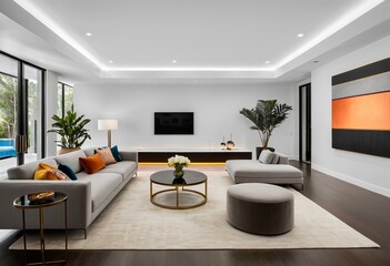 A living room filled with furniture and a fire place.