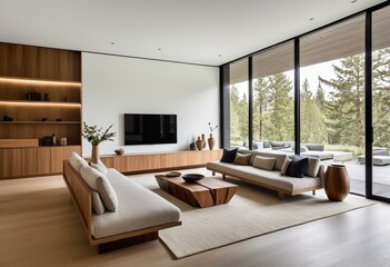 A living room filled with furniture and a flat screen television.