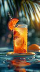 Tropical Citrus Splash - Refreshing Orange Cocktail by the Pool