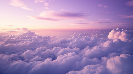 Lightly purple clouds in the sky