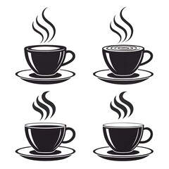 Obraz premium Hot brown coffee cup icon with steam, a vector beverage illustration