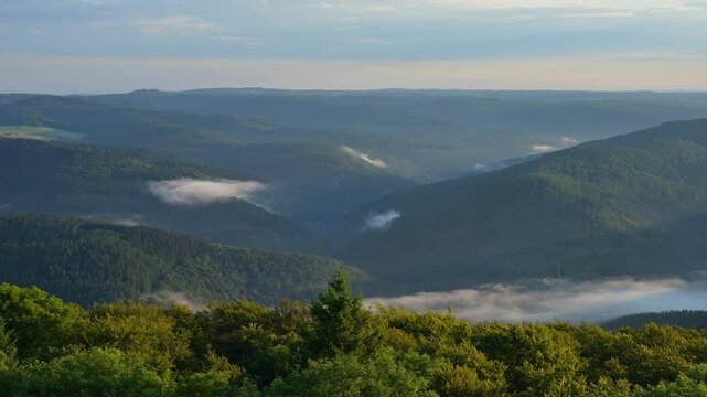 Blick, Katzenbuckel, Berg, Neckartal, Waldkatzenbach, Waldbrunn, Odenwald, Neckar Odenwald Kreis, Baden-W&uuml;rttemberg, Deutschland, Europa, 
