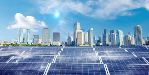 city building solar power plant green environment power blue sky sunny landscape