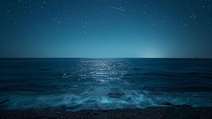 night sky and sea