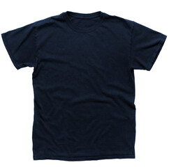 navy blue t shirt isolated on white background