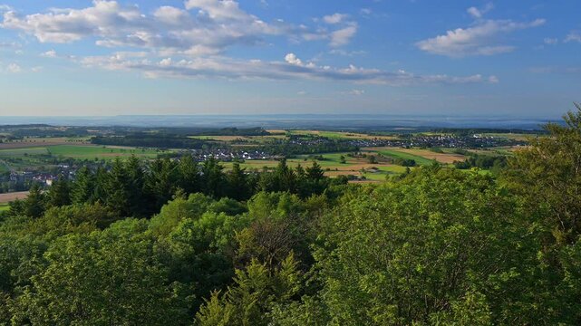 Blick, Katzenbuckel, Berg, Waldkatzenbach, Waldbrunn, Odenwald, Neckar Odenwald Kreis, Baden-W&uuml;rttemberg, Deutschland, Europa