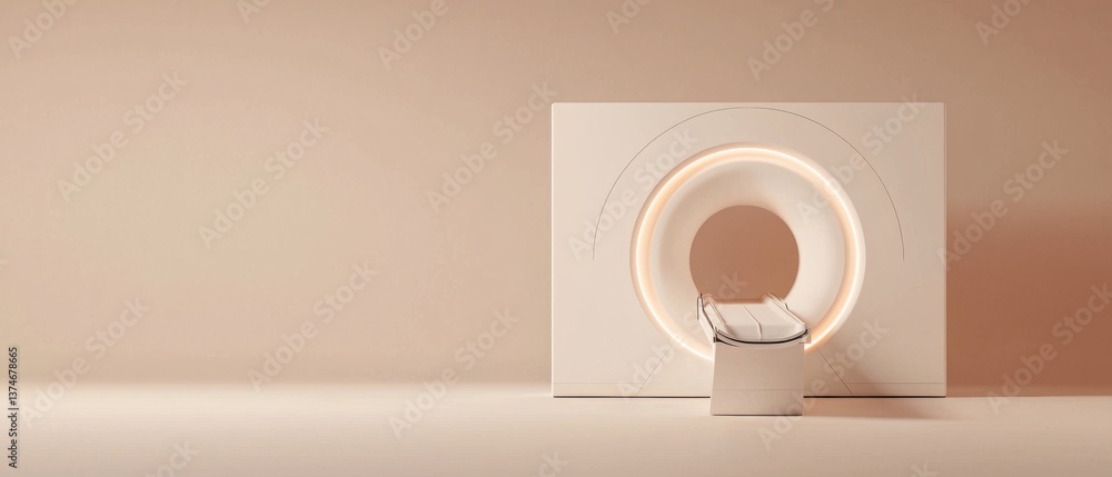 Aufkleber modern and minimalist design of a white square-shaped object with a circular opening in the center.