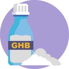 Addictive material icon: A visual representation of substances that are commonly abused and can lead to addiction.