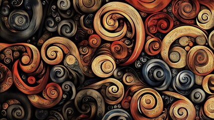 The beauty of spirals in maori art with intricate detailing photos