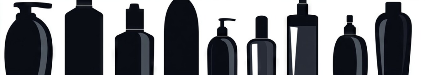 Obraz premium A collection of soap and packaging icons, showcased in a contemporary illustration style, set against a clean white backdrop, ideal for incorporation into presentations or design endeavors, with