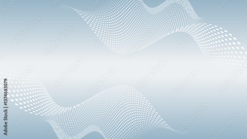 Aufkleber Data transfer and protection, internet communication on grey background. High-tech computer design. Modern vector science presentation. Abstract lines, waves futuristic concept.