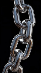 Obraz premium Glossy chrome texture highlighting industrial strength in a bold metallic style.