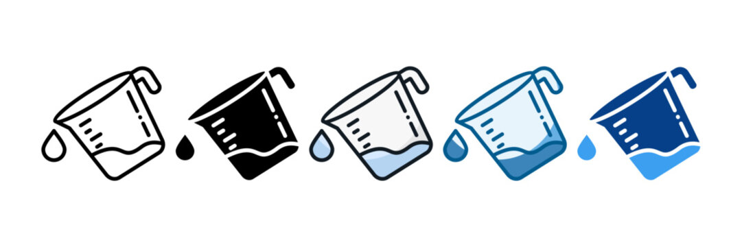 Measuring Cup Icon Set Multiple Style Collection