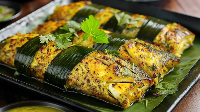 meen pollichathu indian seafood video