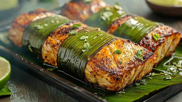 meen pollichathu indian seafood video