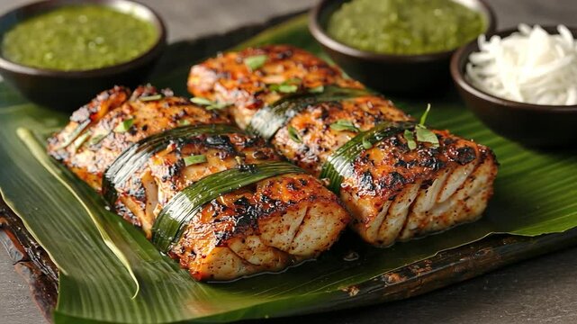 meen pollichathu indian seafood video