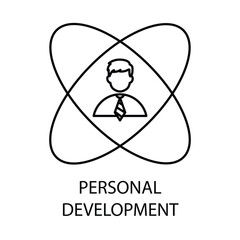 Vector icon for personal development. A growth concept symbolizing self-improvement and skill-building.
