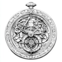 Naklejka premium An exhibit of an ancient astronomical device highlights its complex design and celestial navigation capabilities