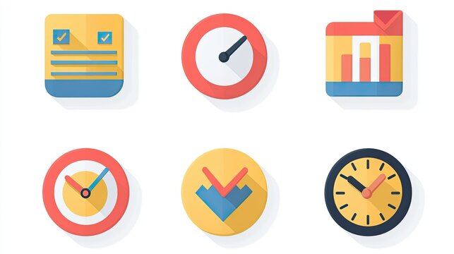 Project Development Icons - Icons for project development stages, such as tasks, timelines, and deadlines, perfect for project management tools and business workflows. - Powered by Adobe