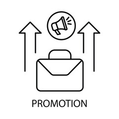 Vector icon for promotion. A hand-drawn symbol of upward growth and career advancement.