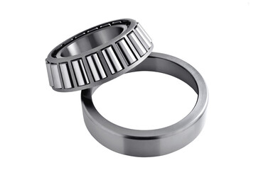 roller cone-shaped bearing on a white background, spare part for cars and mechanisms