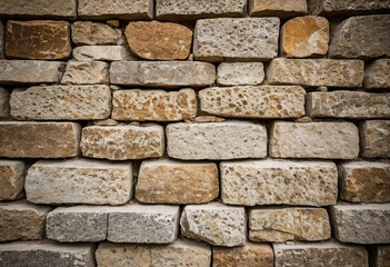 Fototapeta premium A stone wall is shown in this image.