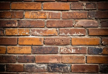 Fototapeta premium A brick wall with a light shining through it.