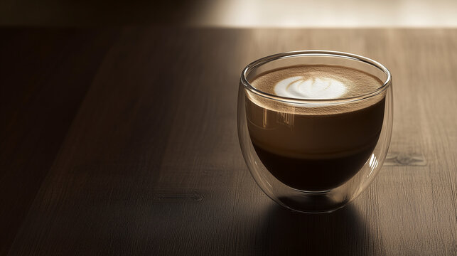 glass of coffee on table
