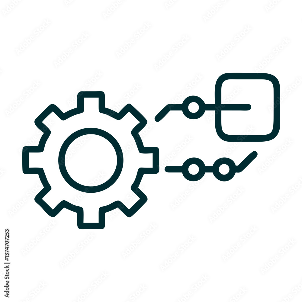 Poster gear with circuit design in minimalist style
