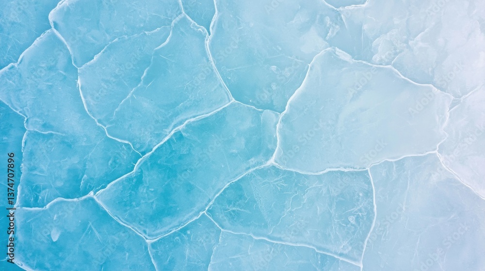 Poster close-up of a group of ice crystals. the ice crystals are arranged in a random pattern, with some ov
