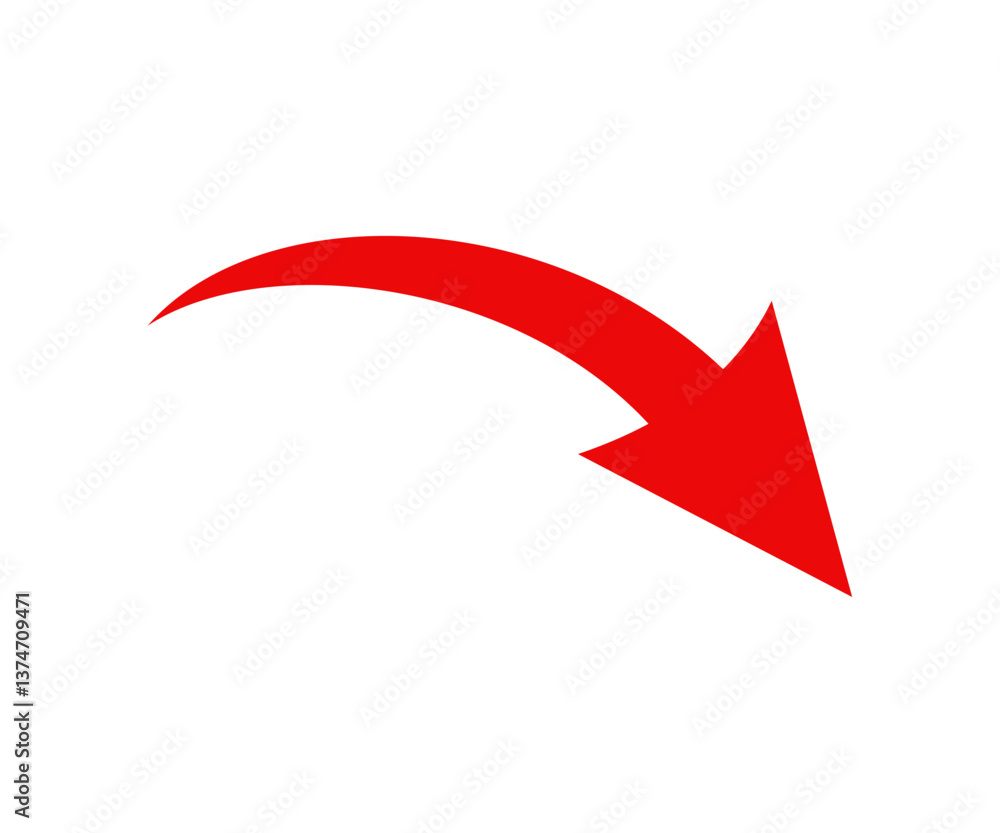 Poster arrow red arrow marker on white background. direction symbol. arrow symbol for app vector design and
