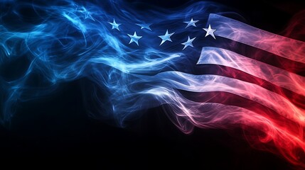 Obraz premium United States flag with vibrant artistic effects and abstract design picture