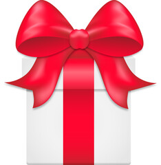 Gift box with a red bow