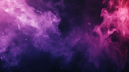 Obraz premium Abstract purple neon box with dreamy vapor and glowing light picture