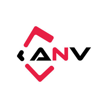 ANV creative minimalist letter logo. ANV unique vector initials alphabet letter logo design