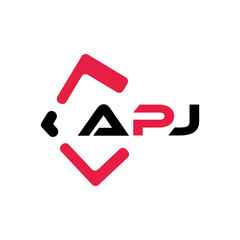 APJ creative minimalist letter logo. APJ unique vector initials alphabet letter logo design