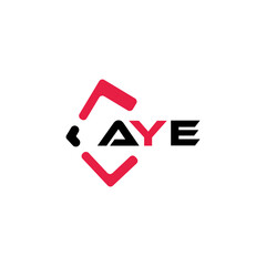 AYE creative minimalist letter logo. AYE unique vector initials alphabet letter logo design