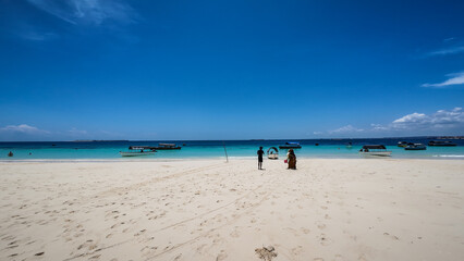 The beach in Zanzibar, Tanzania