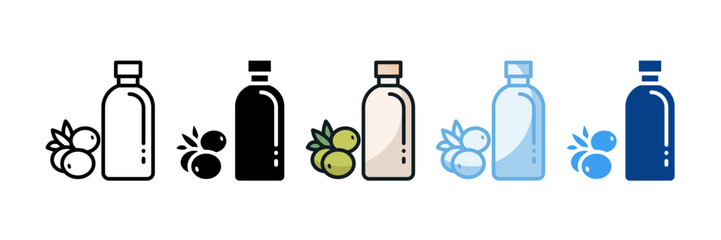 Olive Oil Icon Set Multiple Style Collection