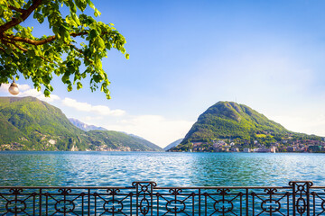 Terrace And Tree Lake Lugano