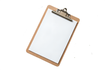 Blank clipboard ready for note taking activity