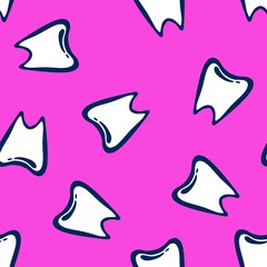 Medicine seamless teeth pattern for wrapping paper and fabrics and linens
