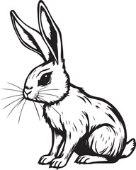 Rabbit. Hand drawn vector illustration	