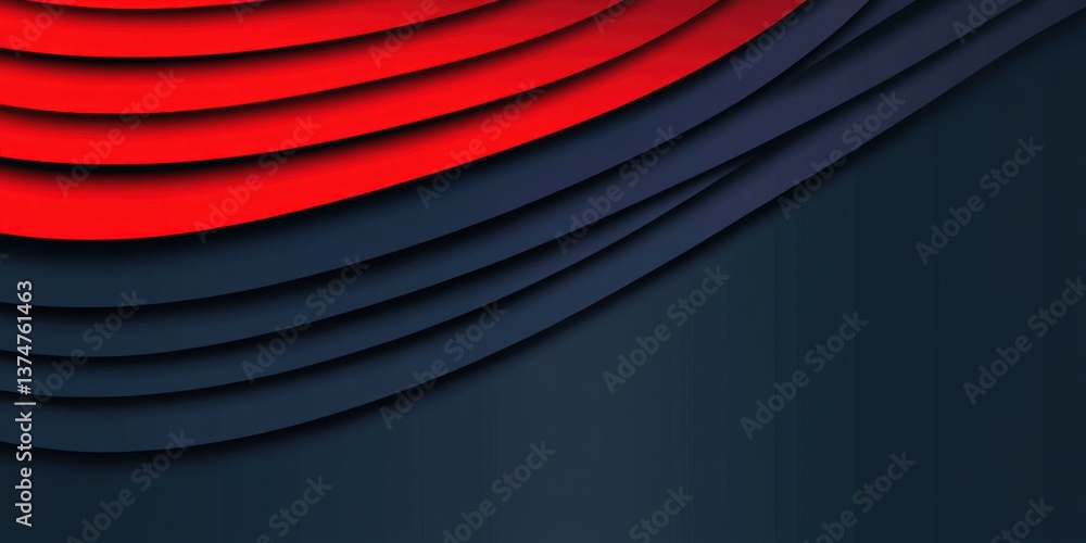 Aufkleber blue and red vector background with geometric lines for business presentation design element, web ba